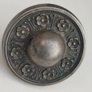 Antique Silver Sentiment Pin Mourning Brooch Victorian Era Forget Me Knots